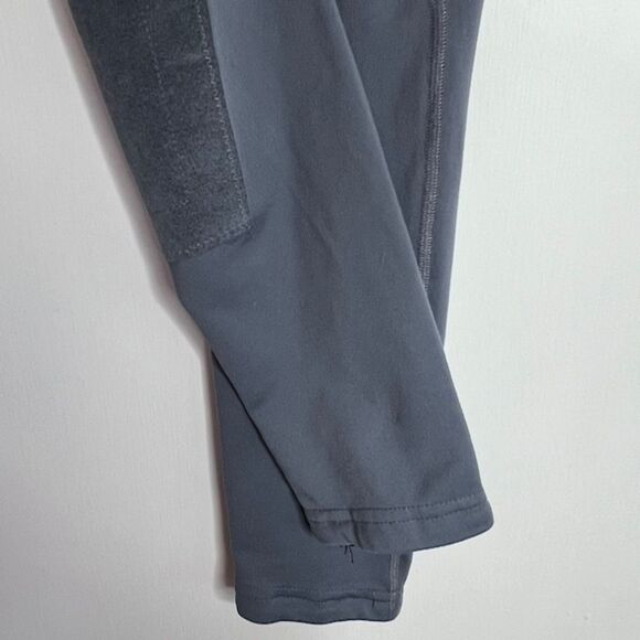 KERRITS GRAY KNIT RIDING LEGGINGS TIGHTS KNEE PATCHES SIZE MEDIUM - Picture 7 of 13
